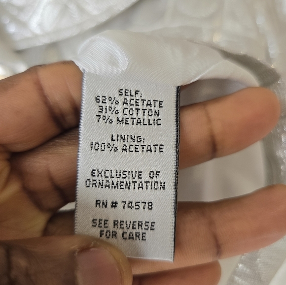 Cache Silver Jacket Women Sz M Shimmery Huge 3buttons Belted Sleveless Y2k Crop - Picture 12 of 16